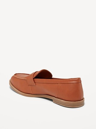 Faux-Leather Penny Loafer Shoes for Women | Old Navy (US)