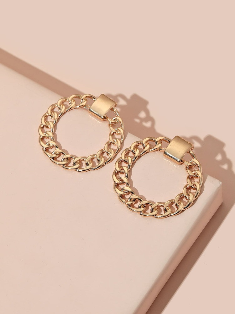 Chain Design Stud Earrings | SHEIN
