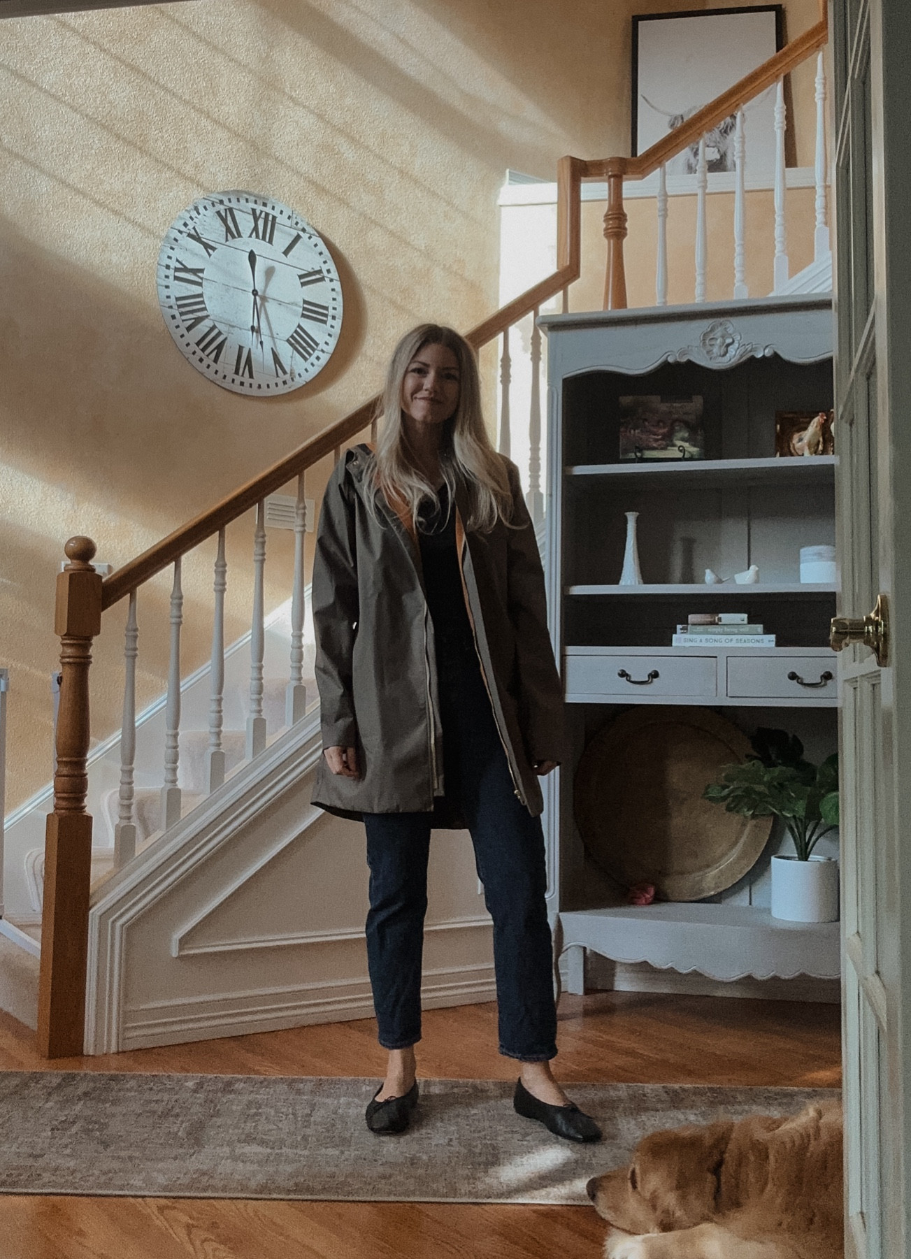 Easy button mom outfit. 
TBG co-op day with rain in the forecast! 