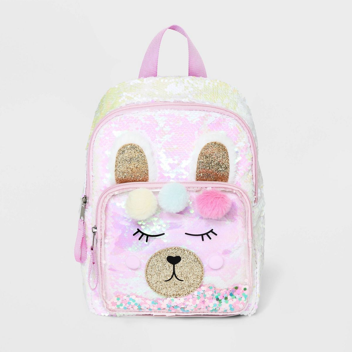 Girls' 10.5" Sequin Llama Backpack - Cat & Jack™ Pink | Target