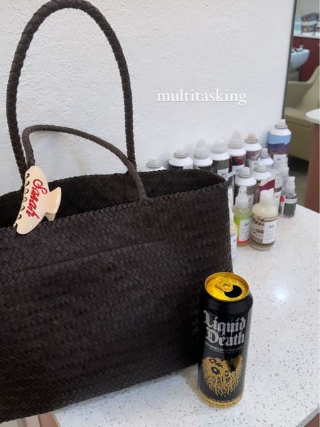 Been loving this woven leather tote