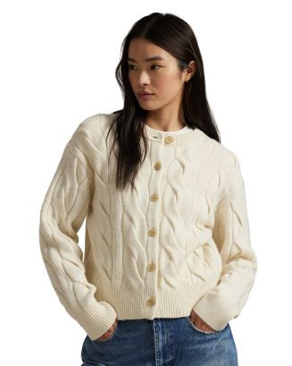 Ralph Lauren Cable Knit Wool Cashmere Cardigan Sweater  | Bloomingdale's EDITORIAL Women's New Ar... | Bloomingdale's (US)
