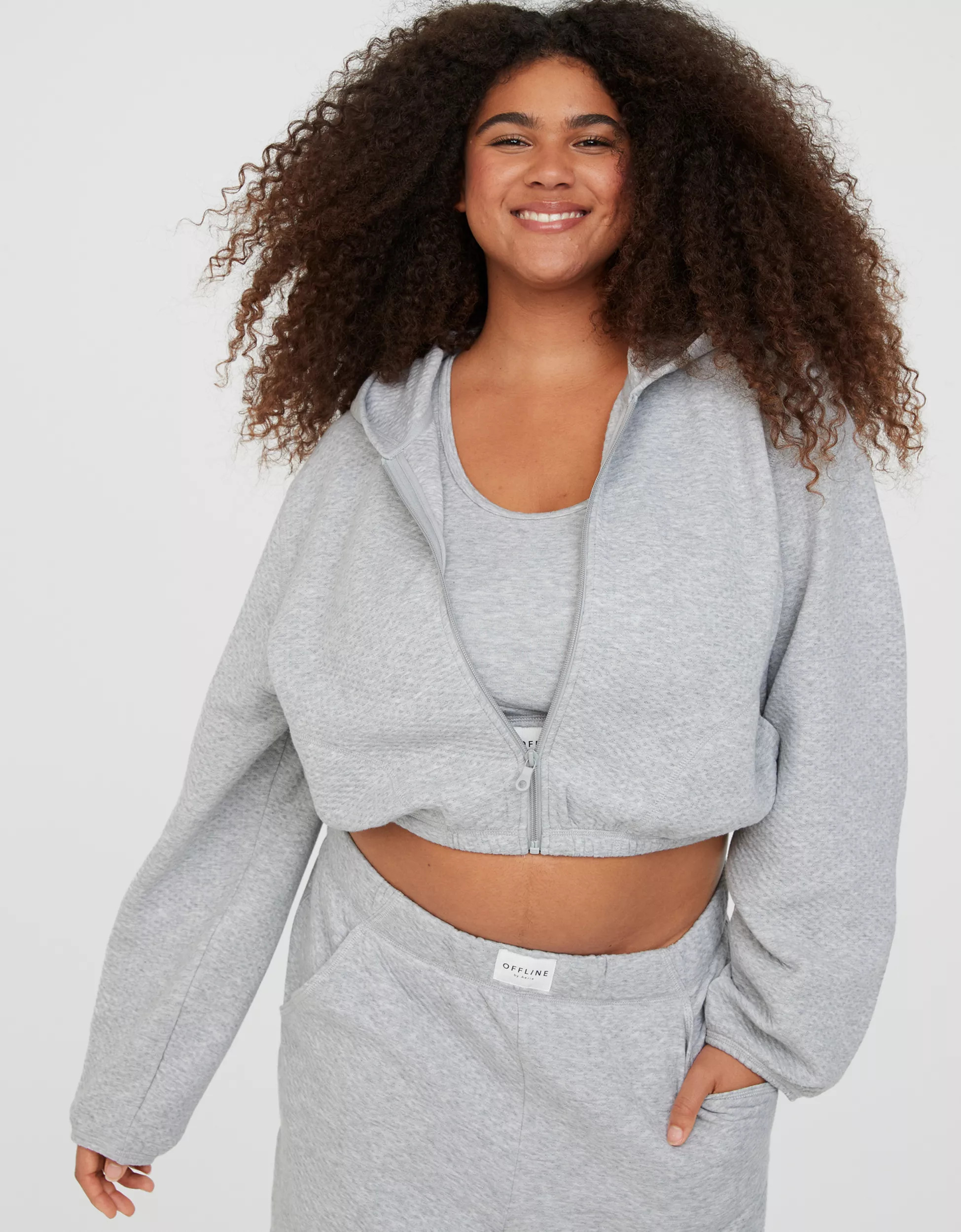 OFFLINE By Aerie Coffee Run Full Zip Sweatshirt | American Eagle Outfitters (US & CA)