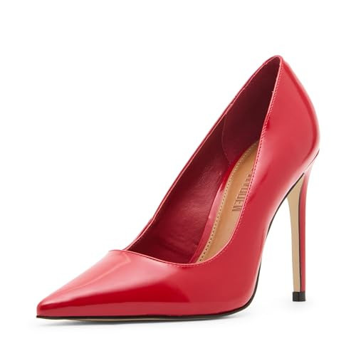 Steve Madden Women's Noir Pump, Red Leather, 7.5 | Amazon (US)