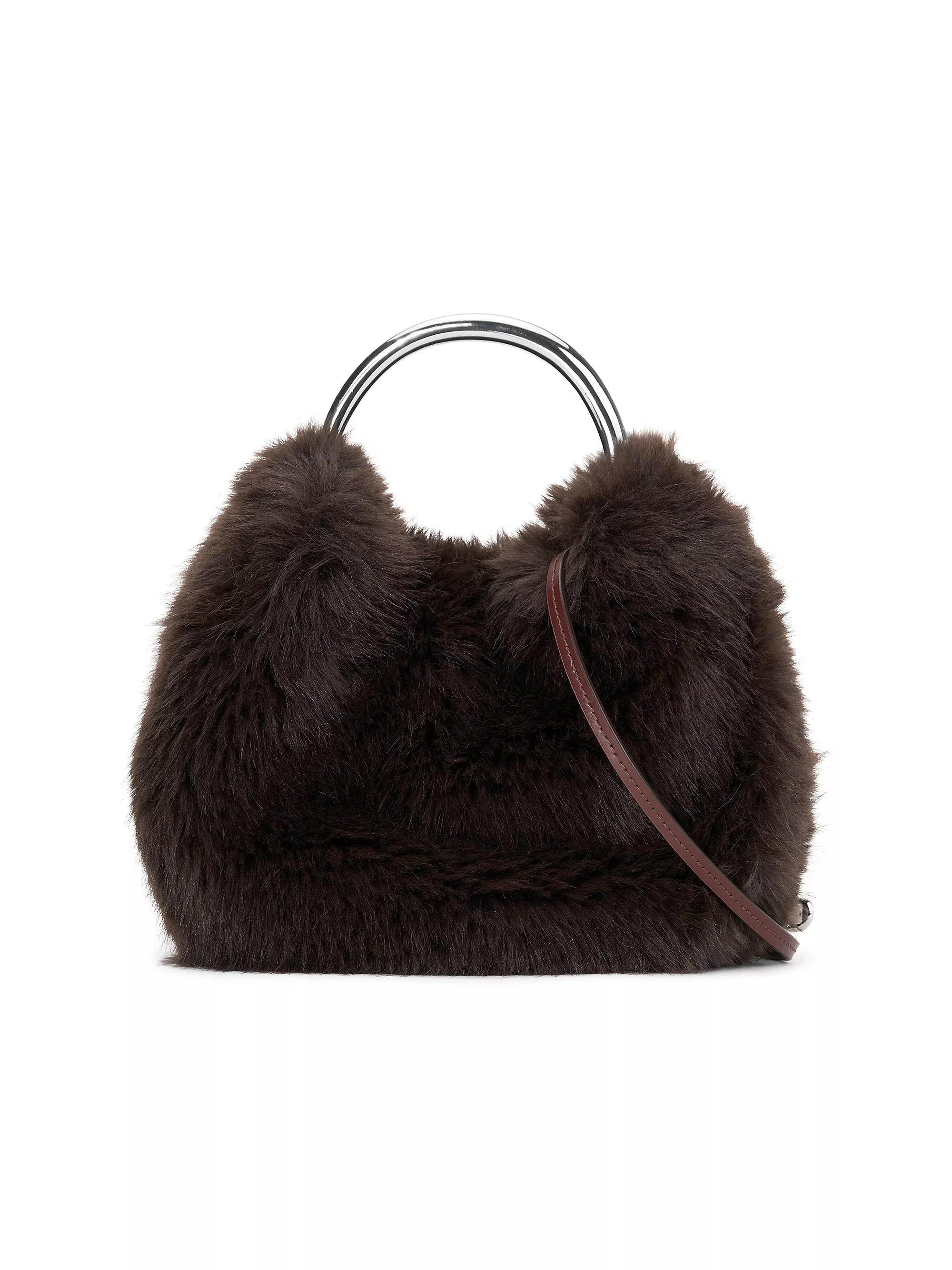 Romeo Faux Fur & Leather Top Handle Bag | Saks Fifth Avenue