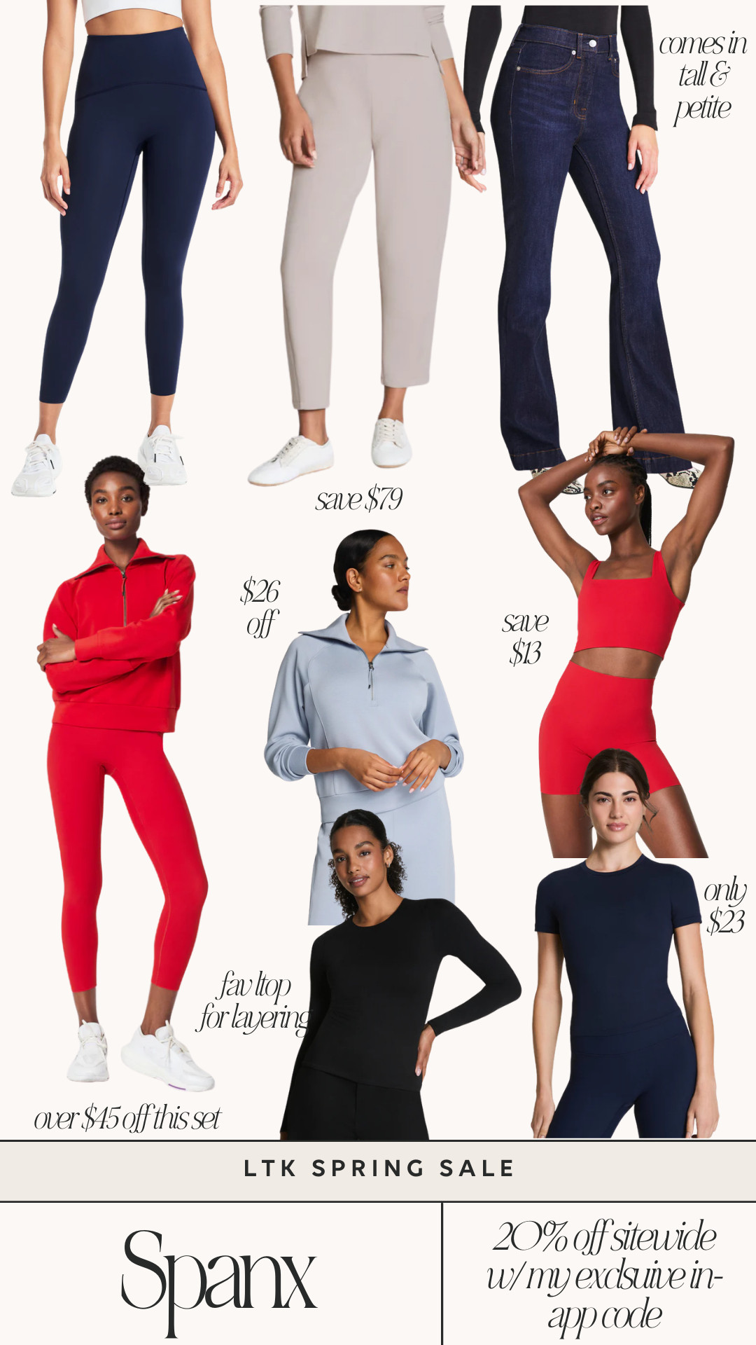 @Spanx  favorites on sale for 20% off with my exclusive in-app code! Spanx has been one of my favorite brands for forever - high quality pieces I have worn again and again!  

 

#LTKActive #LTKSpringSale #LTKSeasonal