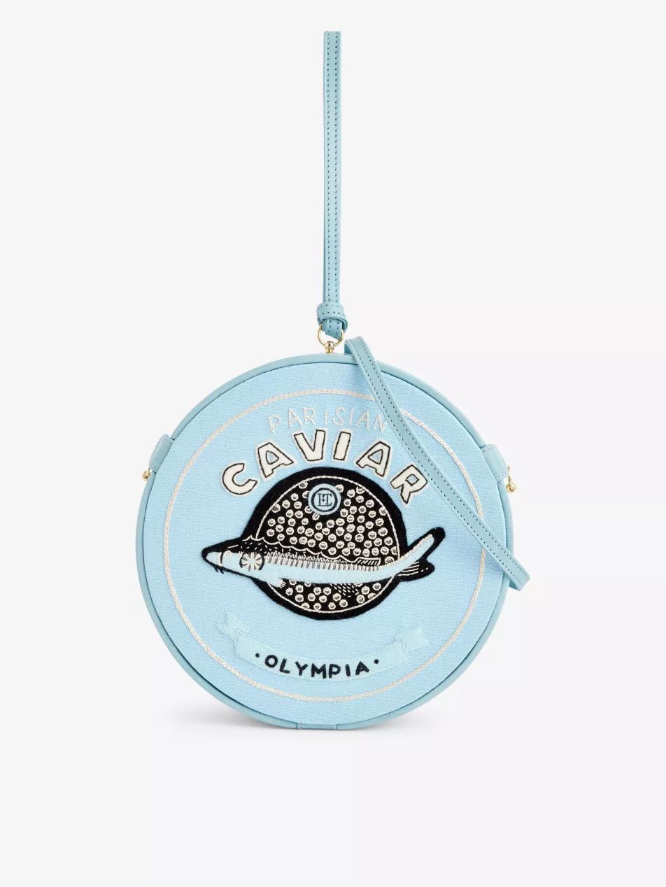 Caviar leather-blend clutch bag | Selfridges