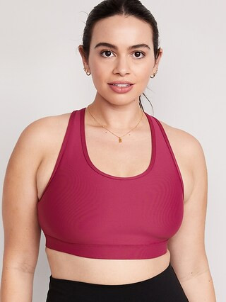 Medium-Support PowerSoft Racerback Sports Bra for Women | Old Navy (US)