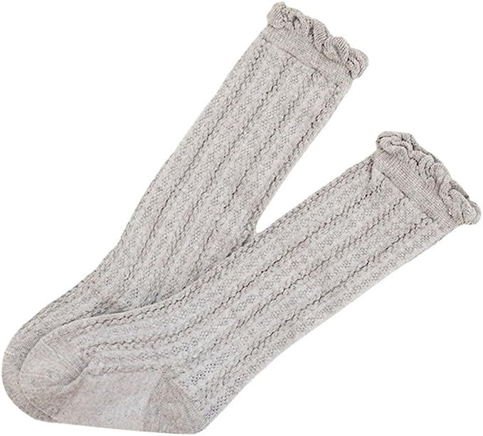 Infant Toddler Knee High Socks Cotton Cable Knit for Boys and Girls 0-3T | Amazon (US)