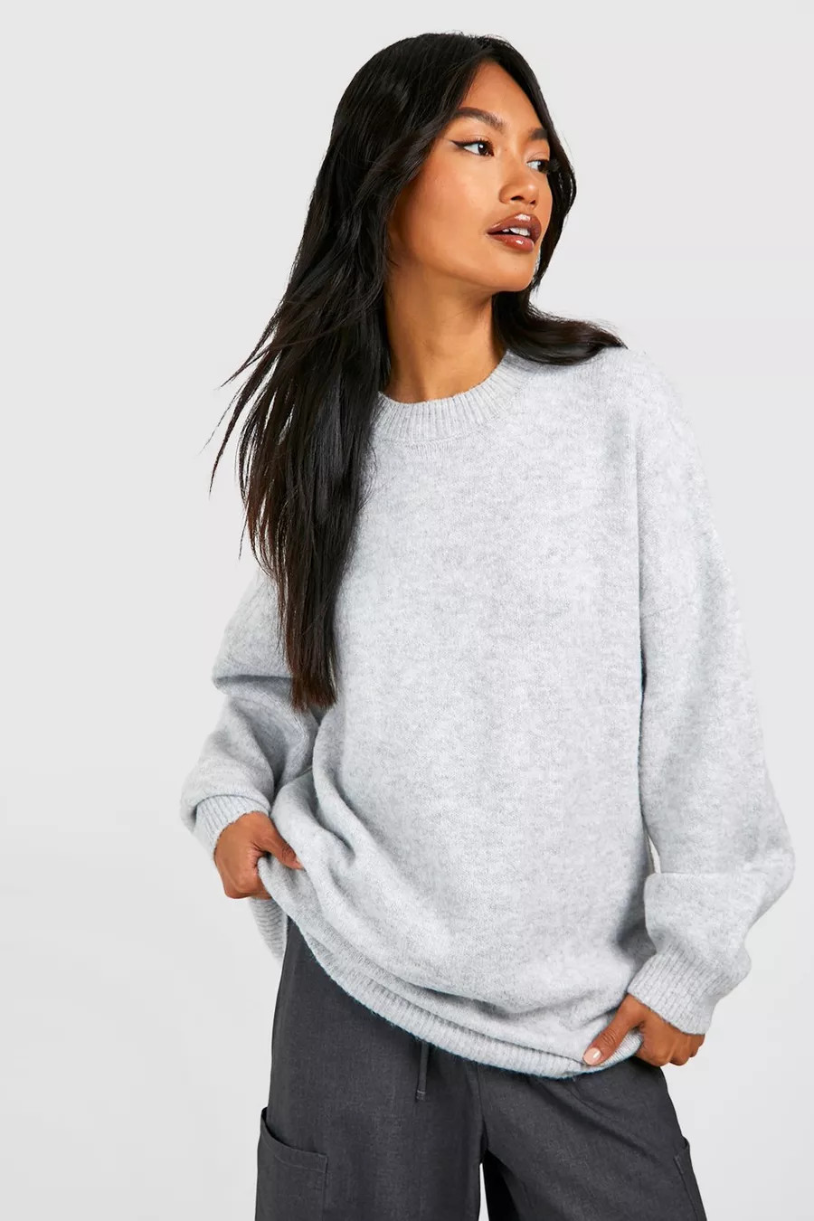 Soft Knit Longline Jumper | Boohoo.com (UK & IE)