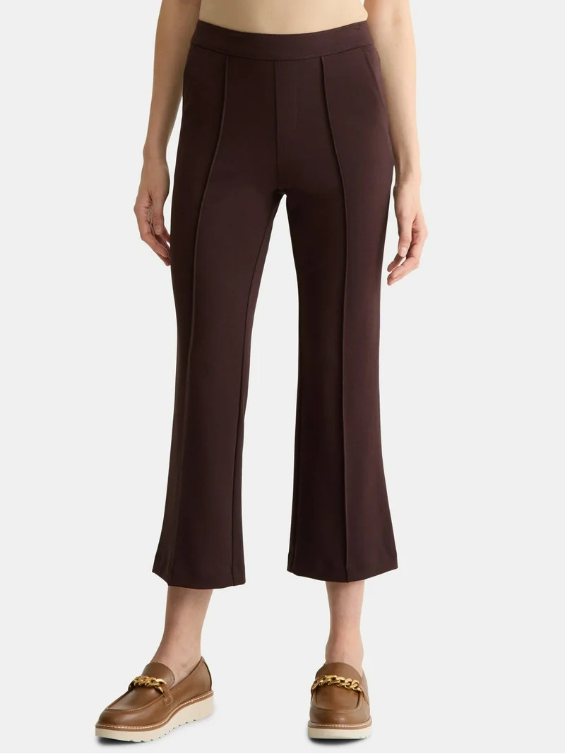 Time and Tru Women's Cropped Flare Pants, 26" Inseam, Size XS-XXXL | Walmart (US)