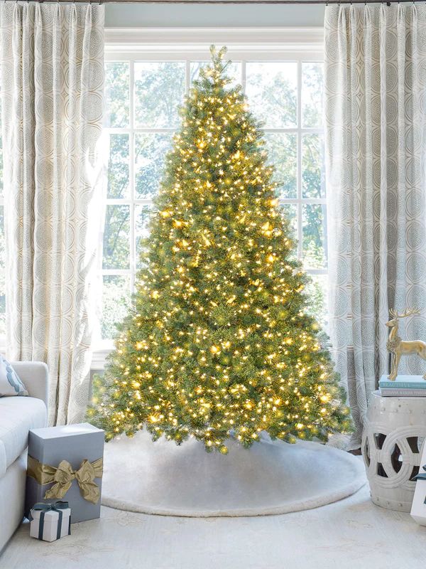 10 Foot Royal Fir Quick-Shape Artificial Christmas Tree 1600 Dual Color LED Lights | King of Christmas
