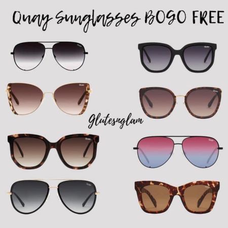 Quay sunglasses are on sale Buy one get one free. The price formulates in your cart. Quay BOGO sale, quay sunglasses 

#LTKFindsUnder50 #LTKSaleAlert #LTKSummerSales