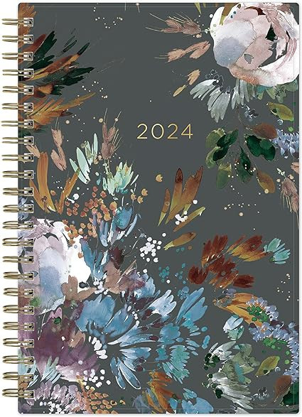 Blue Sky Kelly Ventura 2024 Weekly and Monthly Planner, 5" x 8", Flexible Cover, Wirebound, Midni... | Amazon (US)