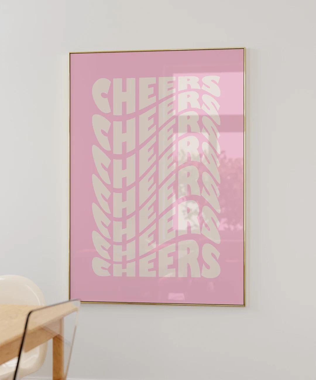 Trendy Bar Cart Poster Cute Pink Print Bar Cart Art Colorful Boho Wall Art Printable Bar Art Apar... | Etsy (US)