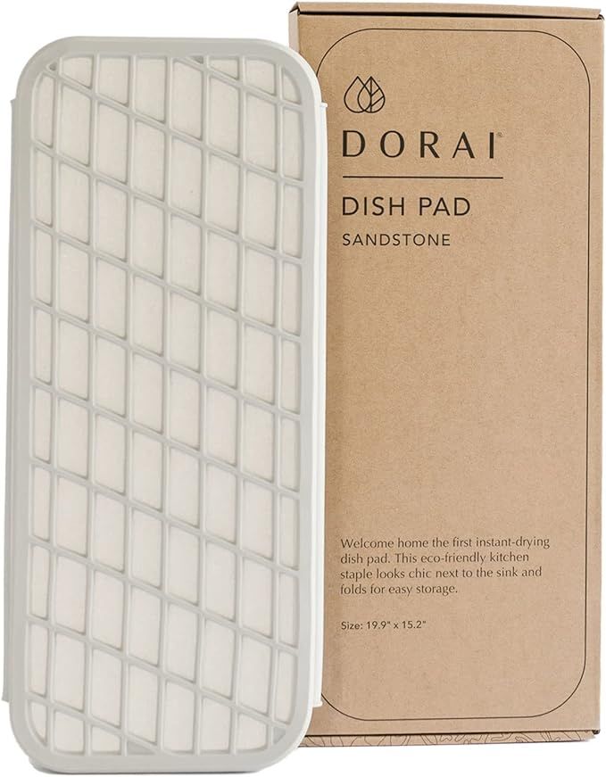Dorai Home Dish Pad – Collapsible Kitchen Dish Drying Mat – Wrapped in Silicone Webbing to Pr... | Amazon (US)