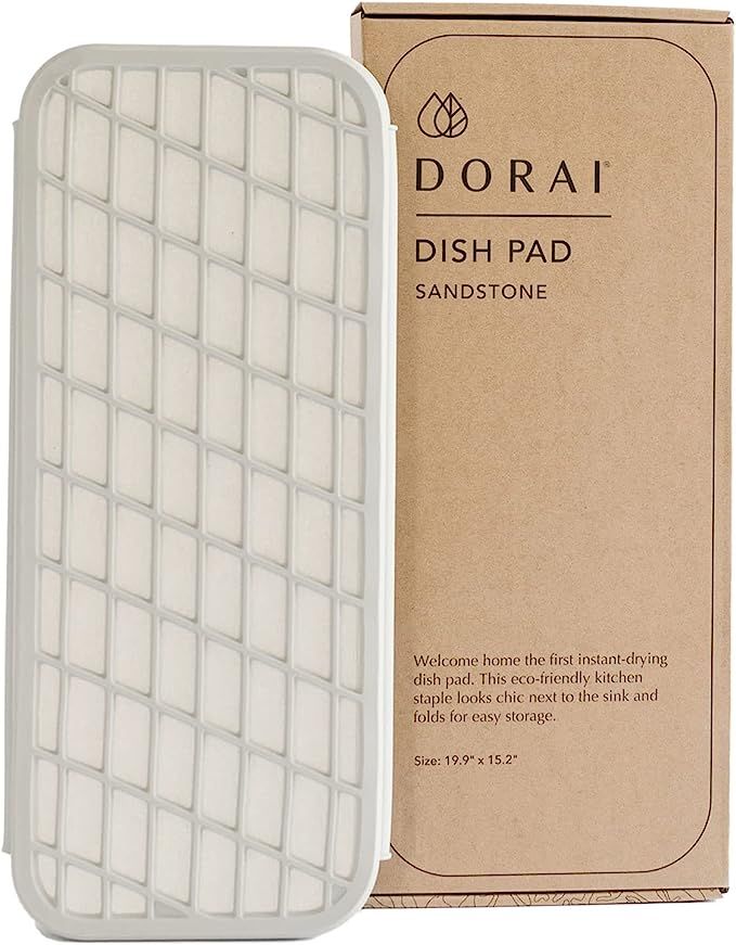 Dorai Home Dish Pad – Collapsible Kitchen Dish Drying Mat – Wrapped in Silicone Webbing to Pr... | Amazon (US)
