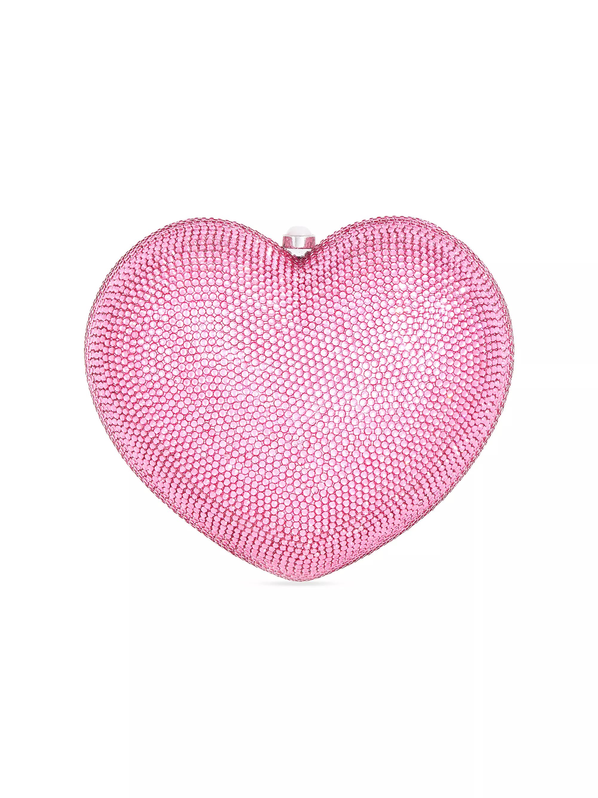 Petite Heart Crystal-Embellished Clutch | Saks Fifth Avenue