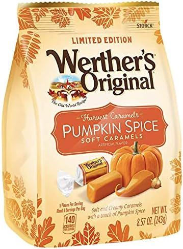 Werther's Original Soft Harvest Pumpkin Spice Caramel Candy, 8.57 Oz Bag | Amazon (US)