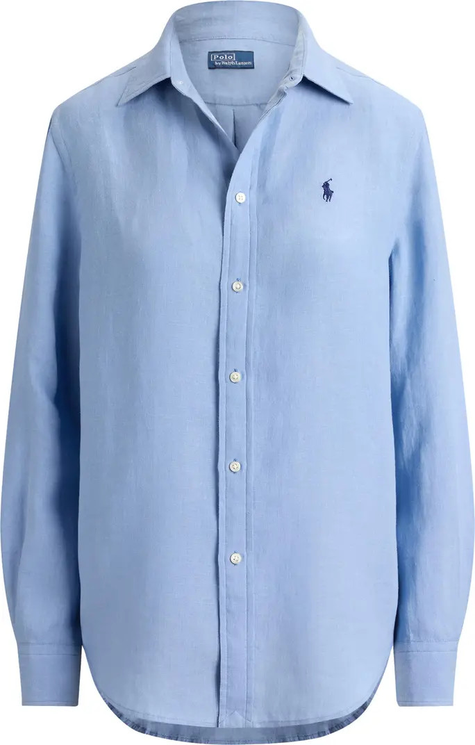 Classic Fit Linen Button-Up Shirt | Nordstrom
