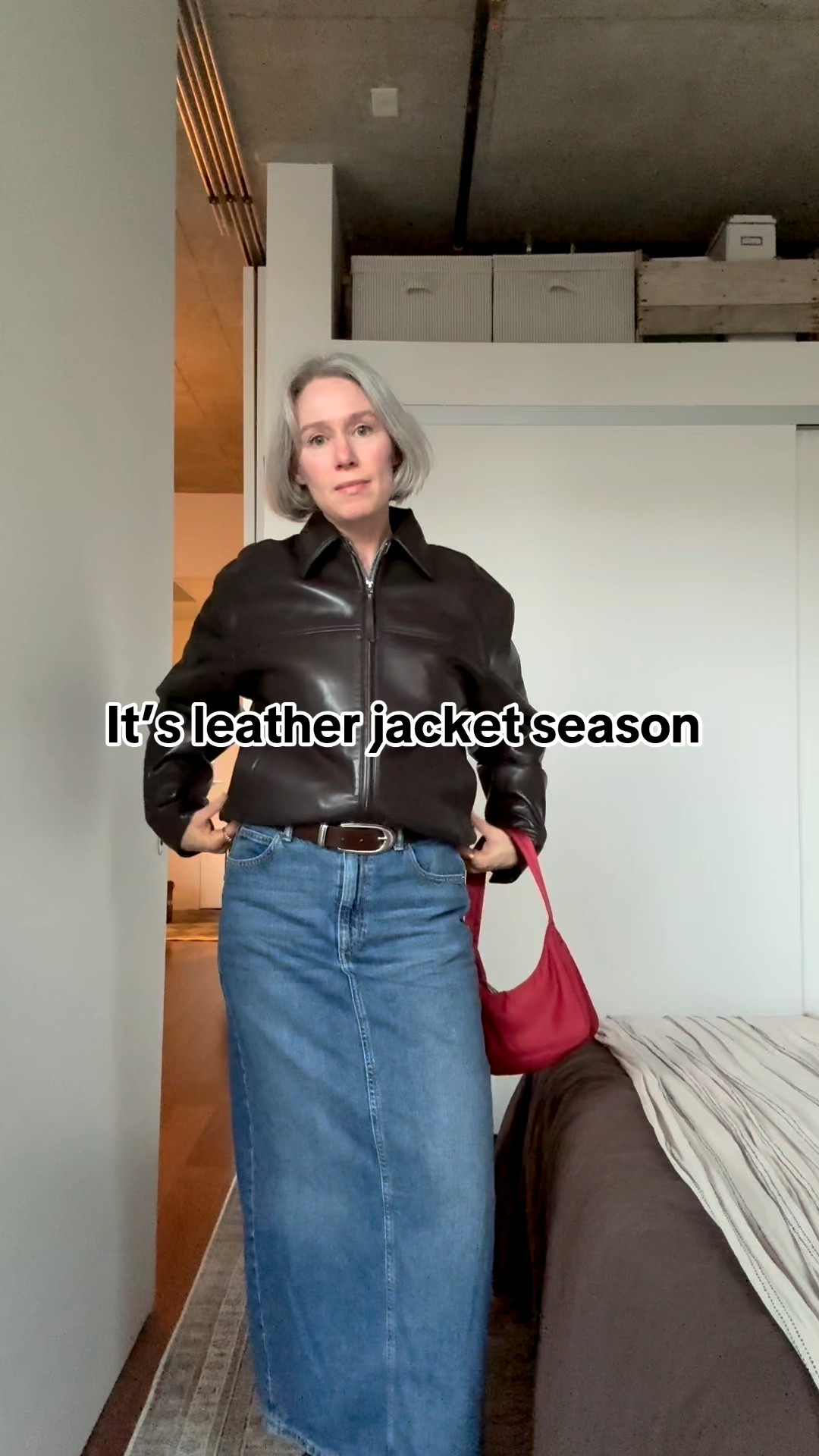 This vegan leather jacket from aritzia is gorgeous! Dress is up or down it’s so chic. Wearing size small. Skirt and belt are Zara (I’ve linked similar) 

#LTKjeans #LTKcanada #LTKfall