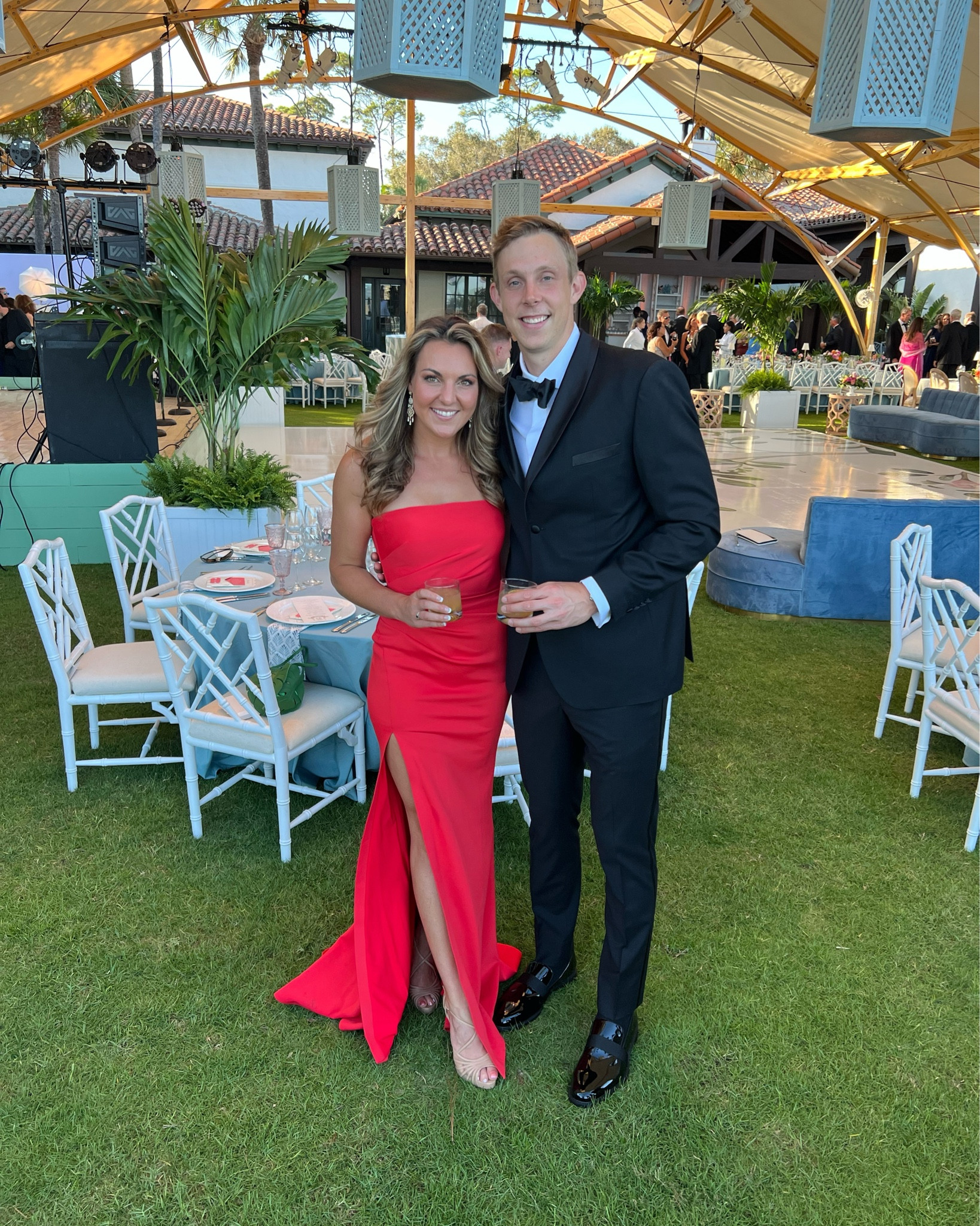 Lets hit the dance floor at a black tie Georgia wedding in Sea Island #seaisland #blacktie #georgia #wedding #ltkwedding #reddress #formal #dress #cocktail 