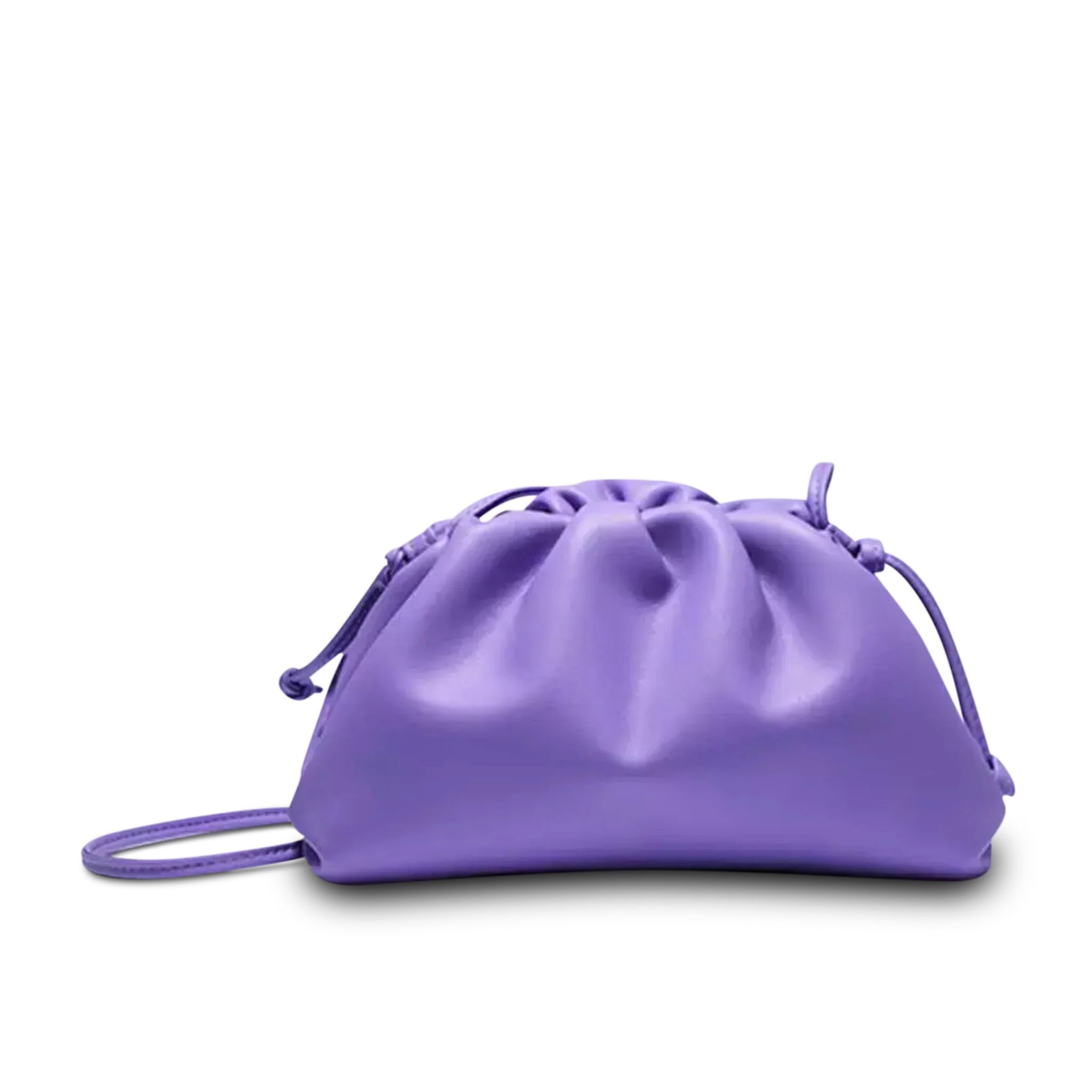 The Jeanie Leather Clutch in Lilac | Lily and Bean