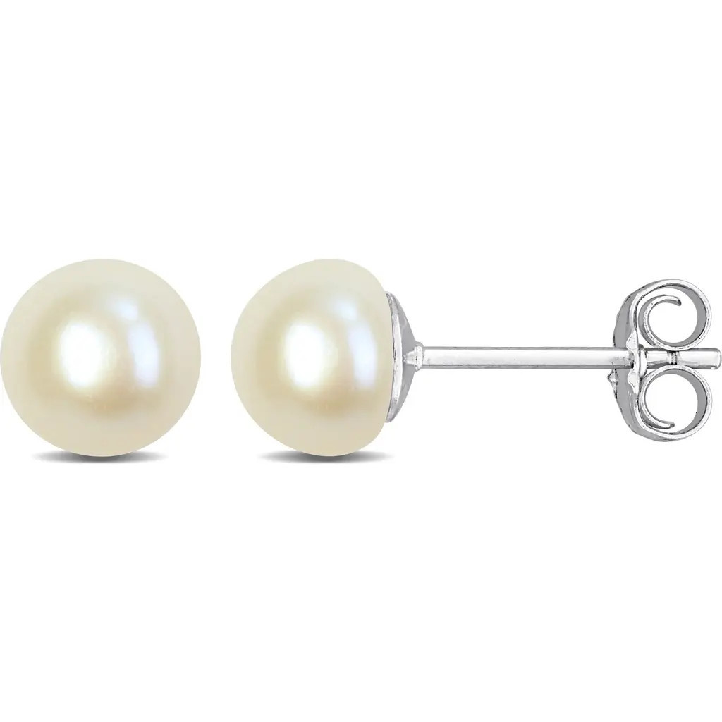 DELMAR Cultured Pearl Stud Earrings in White at Nordstrom Rack | Nordstrom Rack