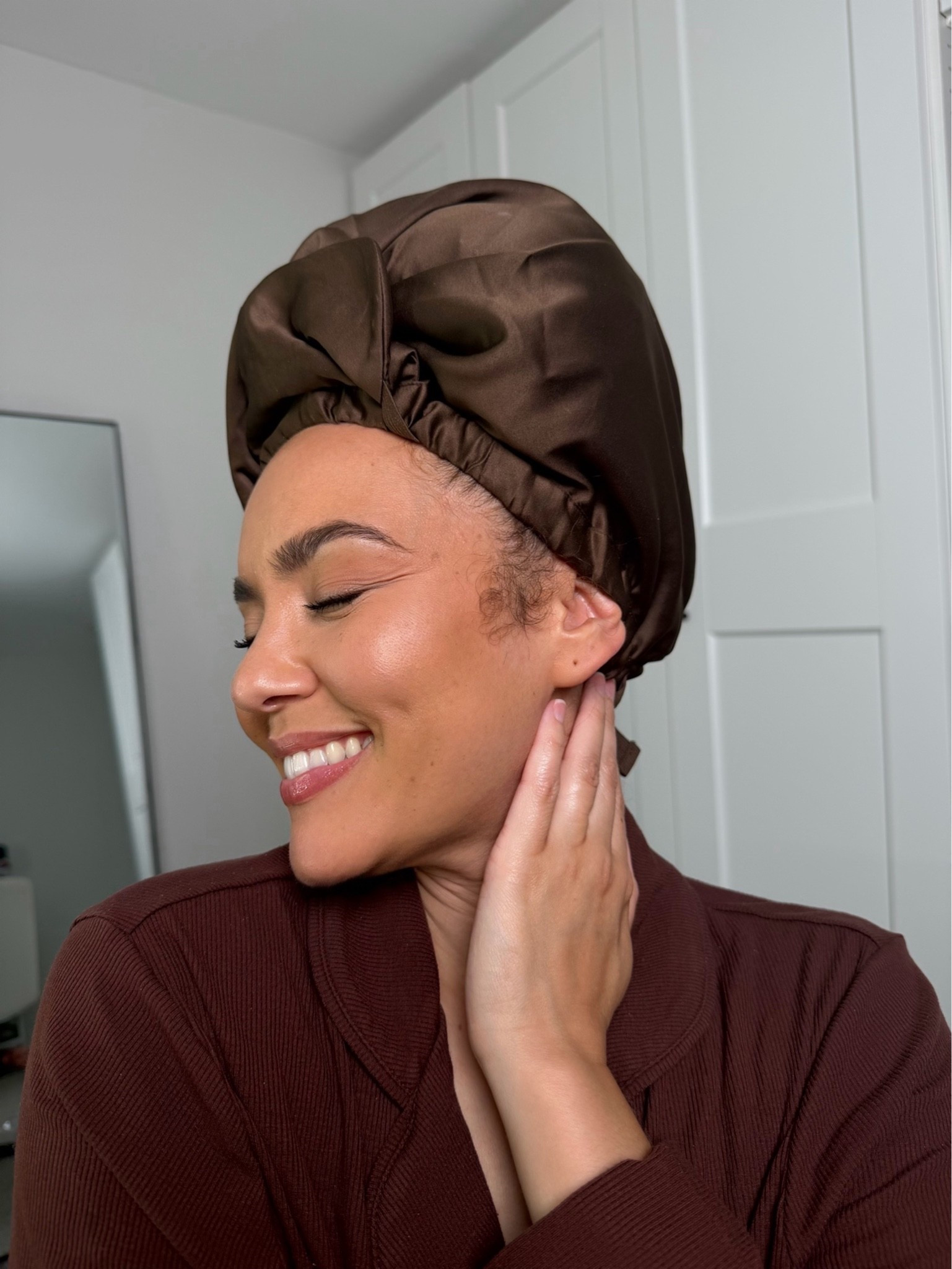 Luxe sleep bonnet with an eye mask for natural curly hair … I’ve been loving this bonnet lately. Feels so luxe. It doesn’t come off my head at night. Feel so secure and love that you can adjust it if need be. I also love the eye mask. Never thought I needed one until now :)

#LTKmomlife #LTKselfcare #LTKBeauty