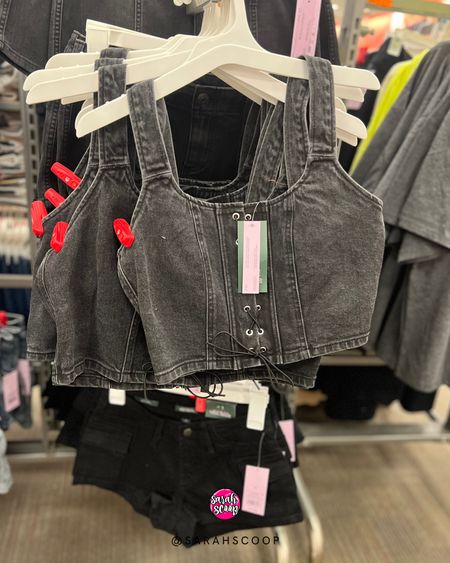 In love with this black denim top! #target #finds #deals #clothing #women #style #inspo #fashion #shop #tops #musthave 

#LTKbeauty #LTKstyletip #LTKFind