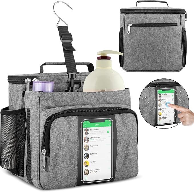 Portable Shower Caddy Tote Bag for College Dorm Travel, Separate Compartment, Large Capacity, Qui... | Amazon (US)