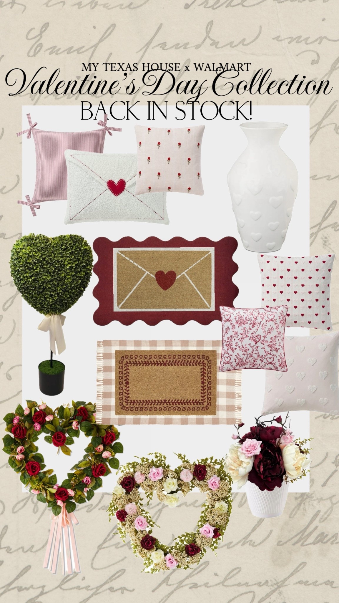 Valentine’s Day collection restock! The red scallop mats are not out of stock but just having issues with the site! They’ll be up soon! 

#LTKSeasonal #LTKGiftGuide #LTKHome