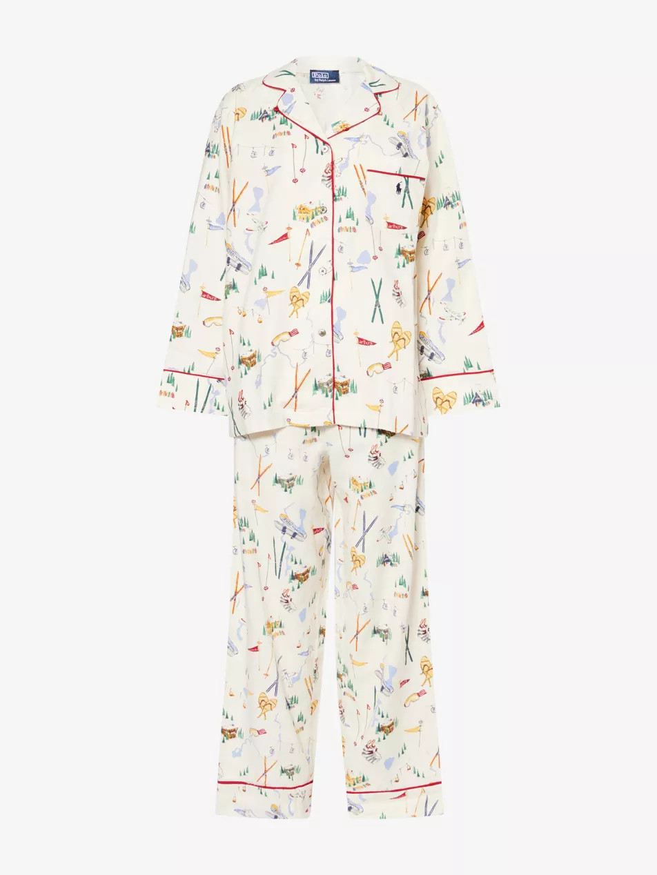 Madison Graphic Cotton Pyjama Set | Selfridges