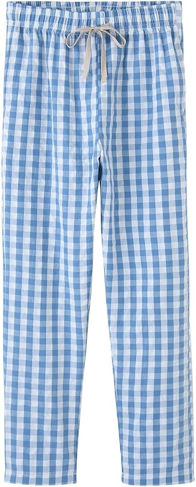 Big Boys Teeny Pajama Pants Plaid Print Breathable Lightweight Sleep Lounge Bottoms with Pocket | Amazon (US)