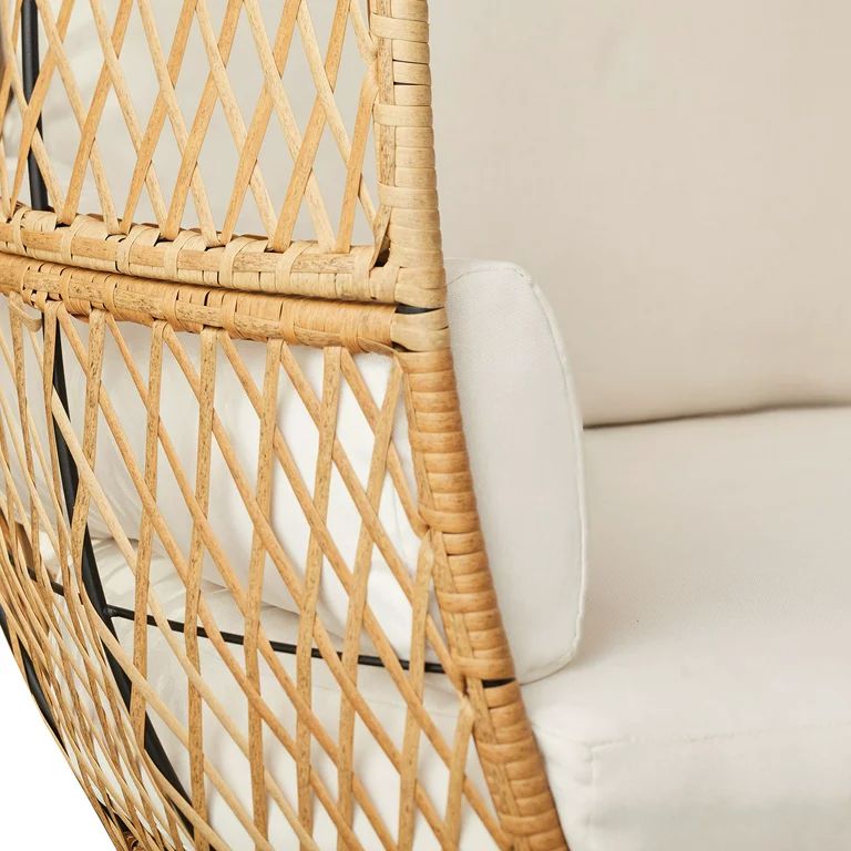 Better Homes & Gardens Ventura Boho Stationary Wicker Egg Chair - Walmart.com | Walmart (US)