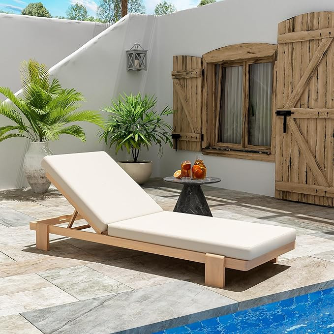 Christopher Knight Home Duska Acacia Wood Chaise Lounge Chair Outdoor, Patio Outdoor Chaise Loung... | Amazon (US)