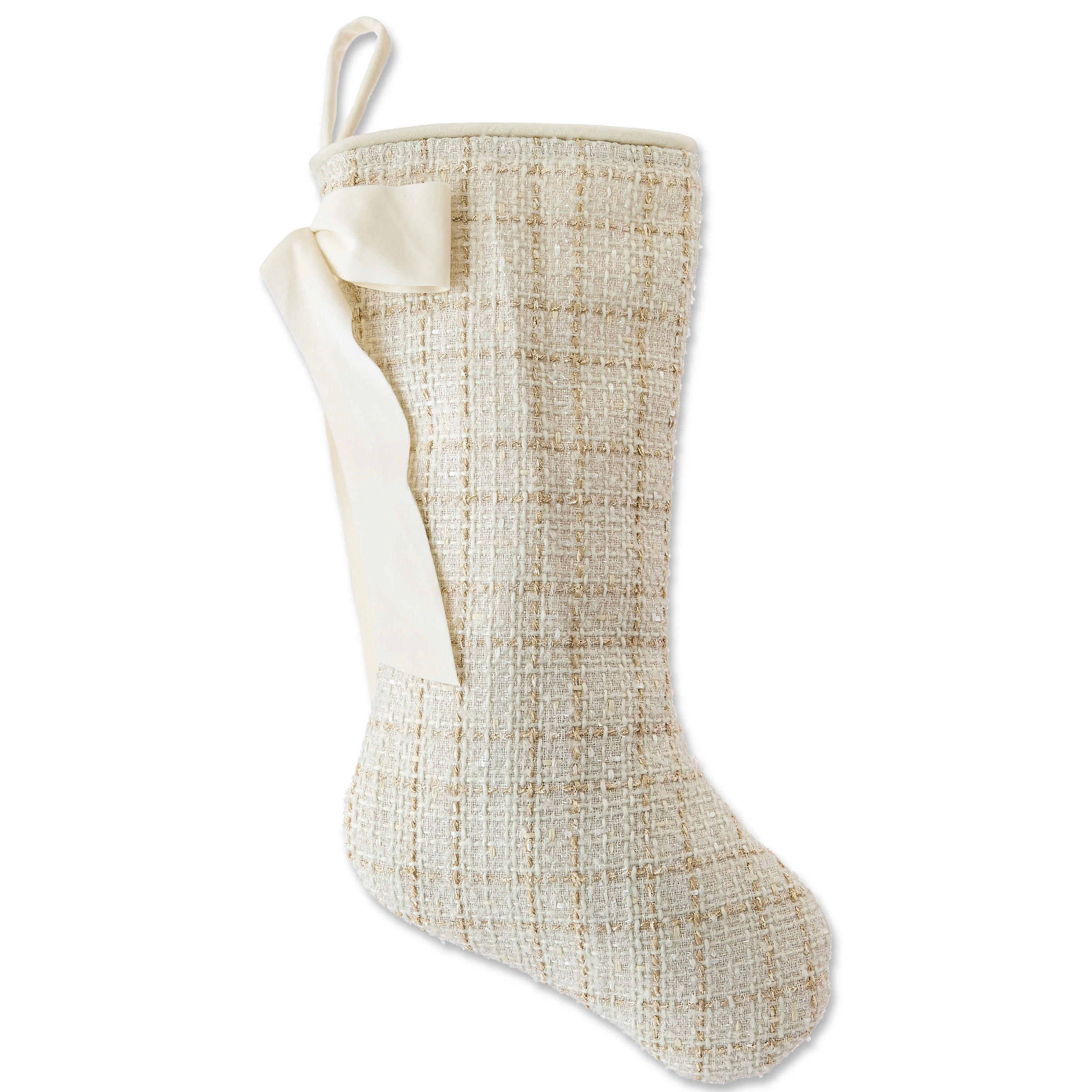 White Tweed Christmas Stocking, 19", by Holiday Time | Walmart (US)