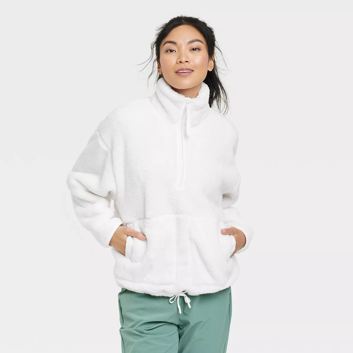 Women's High Pile Fleece 1/2 Zip Pull Over - All in Motion™ | Target
