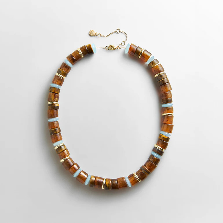 Jennifer Rondelle Beaded Necklace - Tiger's Eye Bead | BaubleBar
