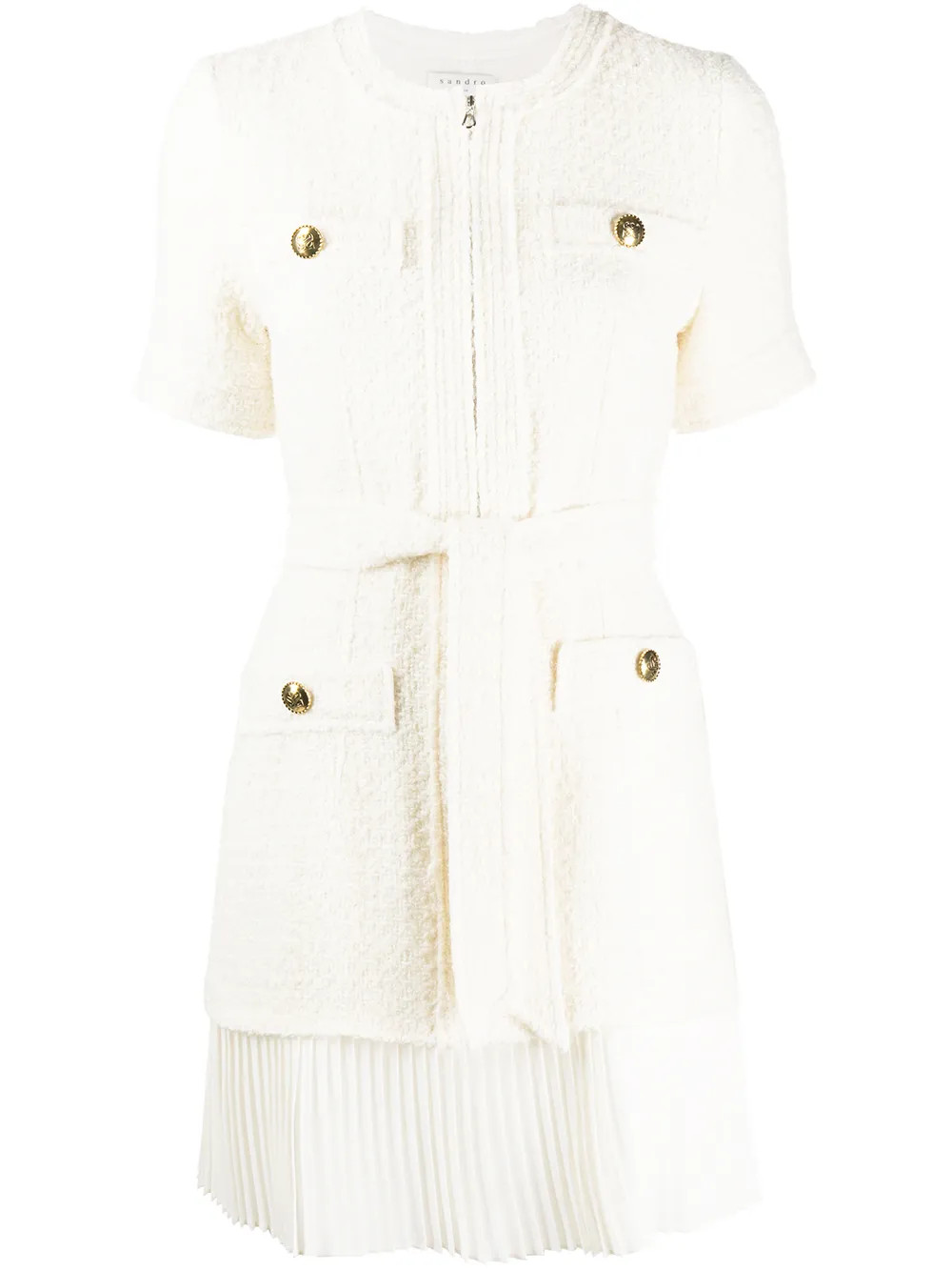 SANDRO Minikleid Aus Tweed - Farfetch | Farfetch Global
