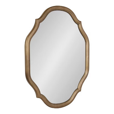 Kate and Laurel Augustina MDF Scallop Mirror, 27x37, Gold | Target