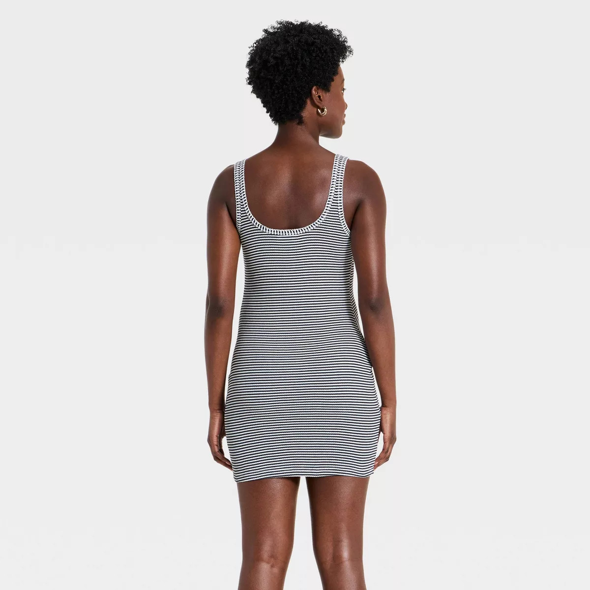 Women's Knit Mini Bodycon Dress - Universal Thread\u2122 Navy Blue Striped M | Target
