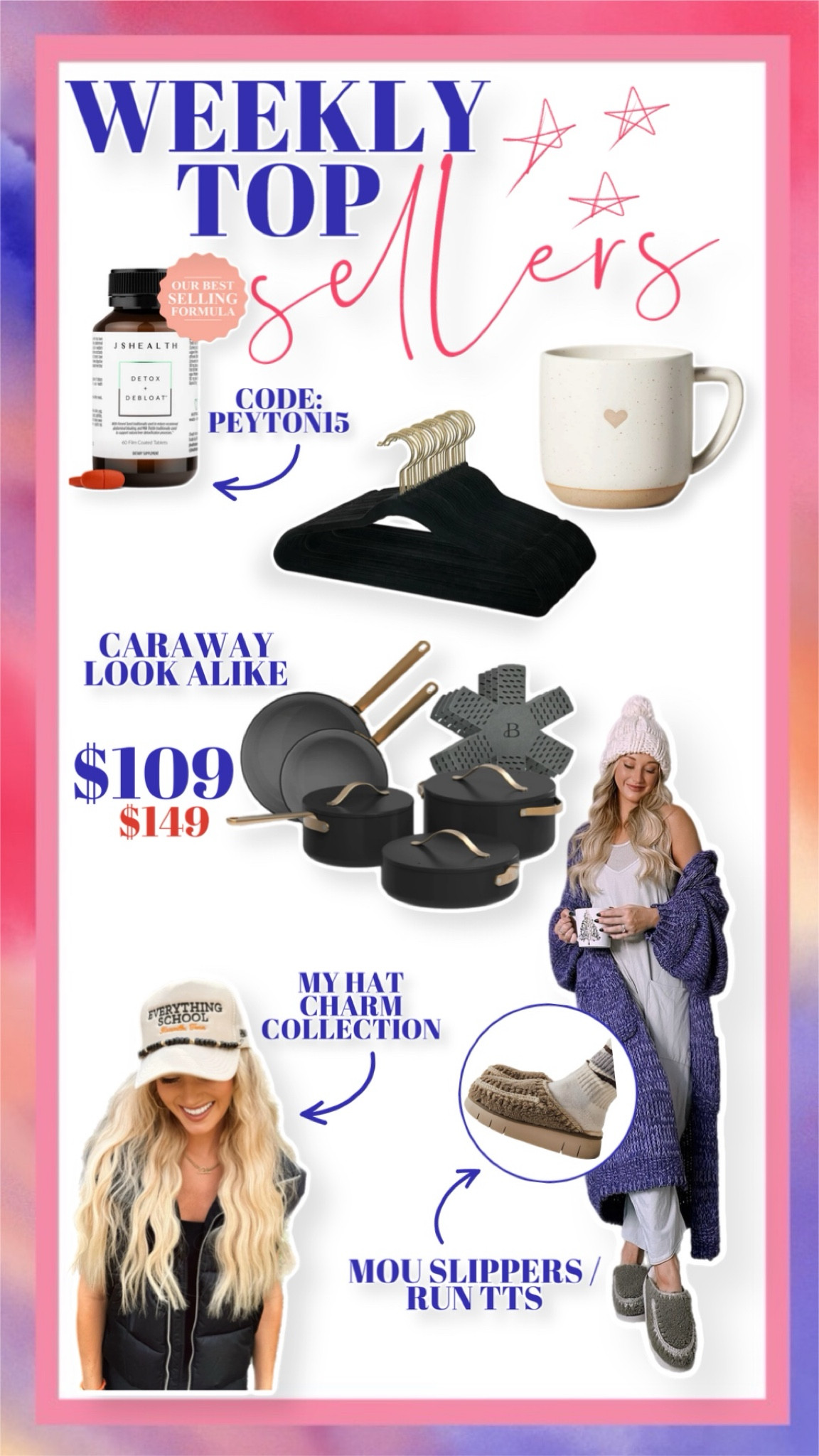top sellers / @caraway pots & pans look alike / my debloat pills / hat charm collection / free people slippers / & more!

#LTKstyletip #LTKbeauty #LTKfindsunder50
