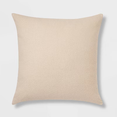 Euro Boucle Colorblock Decorative Pillow Khaki - Threshold™: Indoor Cotton Rectangle with Hidde... | Target