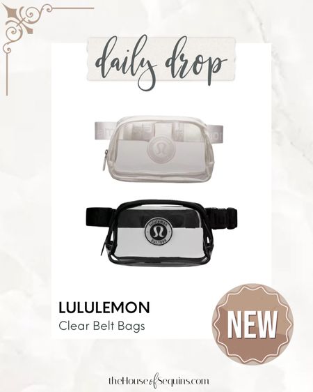 NEW! Lululemon clear belt bags Stadium bags