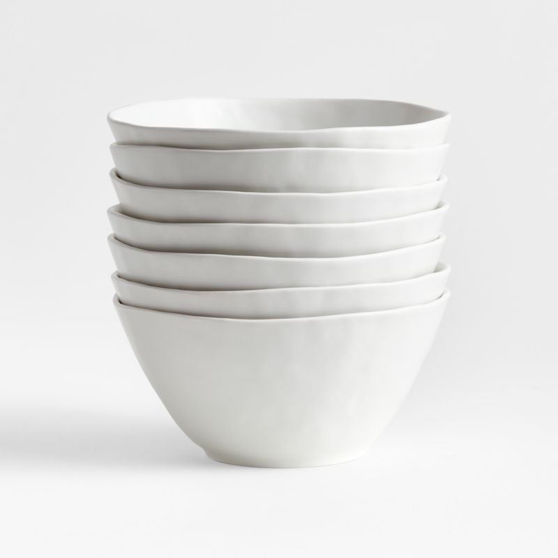 Mercer Matte White Cereal Bowls, Set of 8 + Reviews | Crate & Barrel | Crate & Barrel