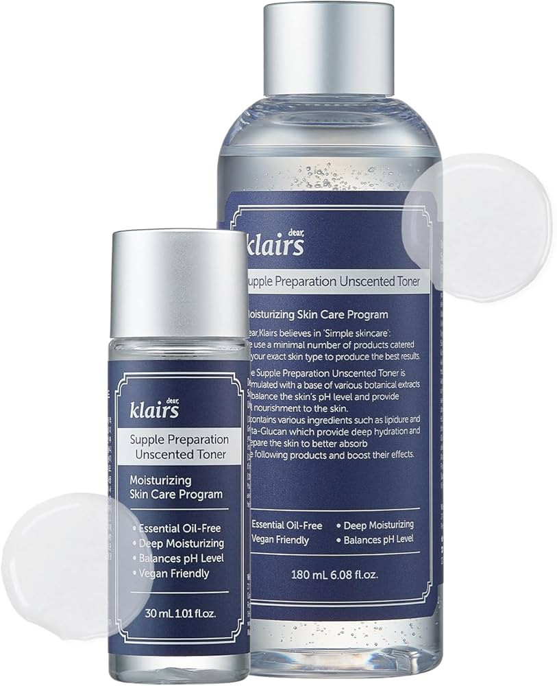 [DEARKLAIRS] Supple Preparation Unscented Toner Set, Soothing, Fast Absorbing, Non-Irritating, Fr... | Amazon (US)