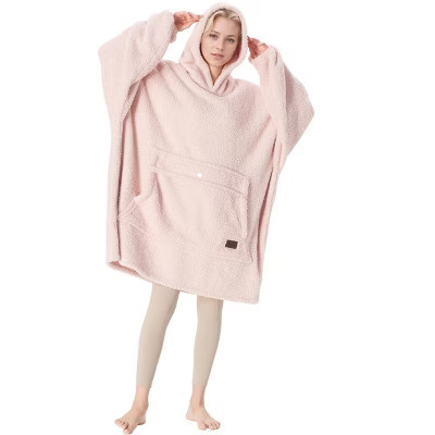 Tirrinia Fleece Blanket Hoodie Sweatshirt for Womens, Oversized Wearable Blanket Pullover with Hooded, One Size, Gift for Her, Pink | Target