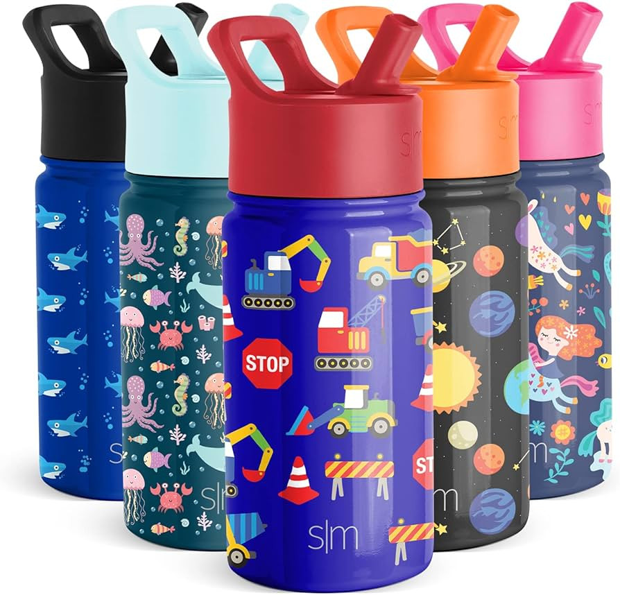 Simple Modern Kids Water Bottle with Straw Lid | Insulated Stainless Steel Reusable Tumbler for T... | Amazon (US)