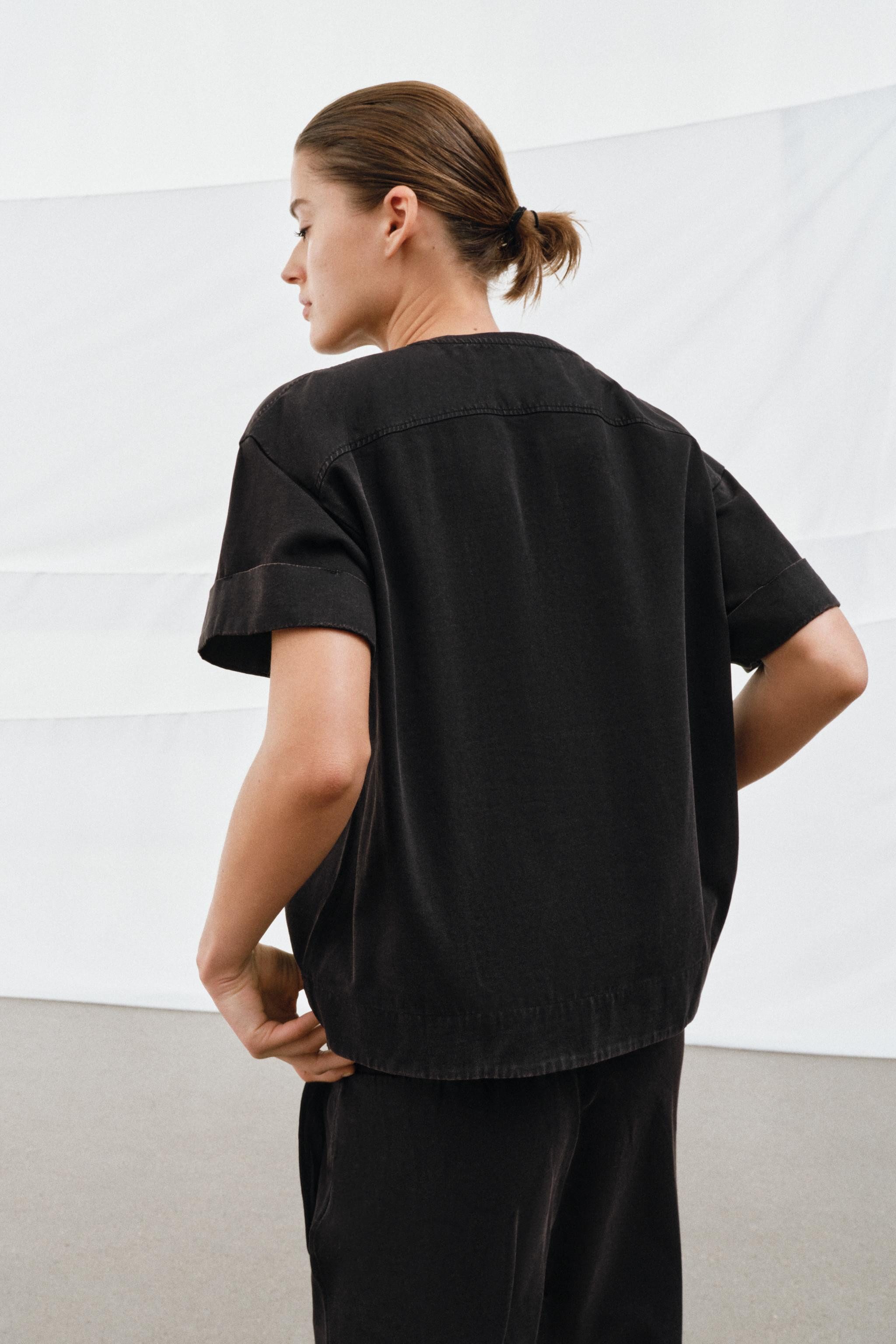 HEAVY COTTON SHORT SLEEVE T-SHIRT | Zara UK